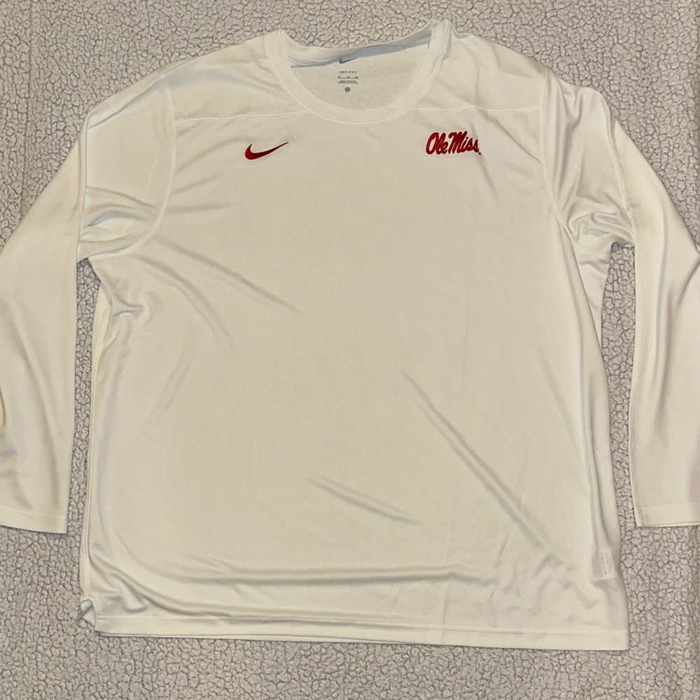 Ole Miss Nike White Long Sleeve